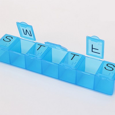 7-Compartment Transparent Pill Case